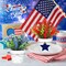 Set 4th of July Small Fake Plants Memorial Day Mini Artificial Potted Plants